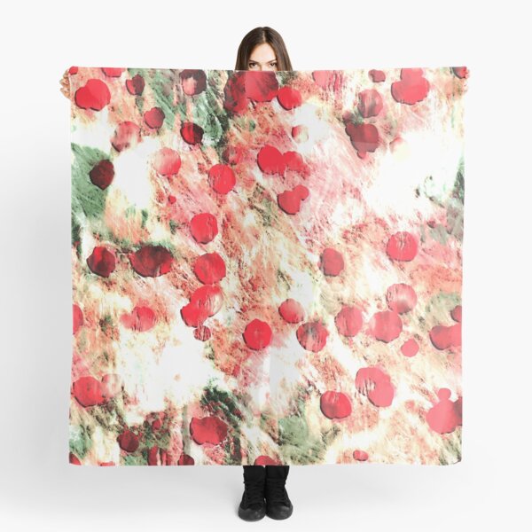 Pink Red Dirty Polka Dot Grunge Scarf