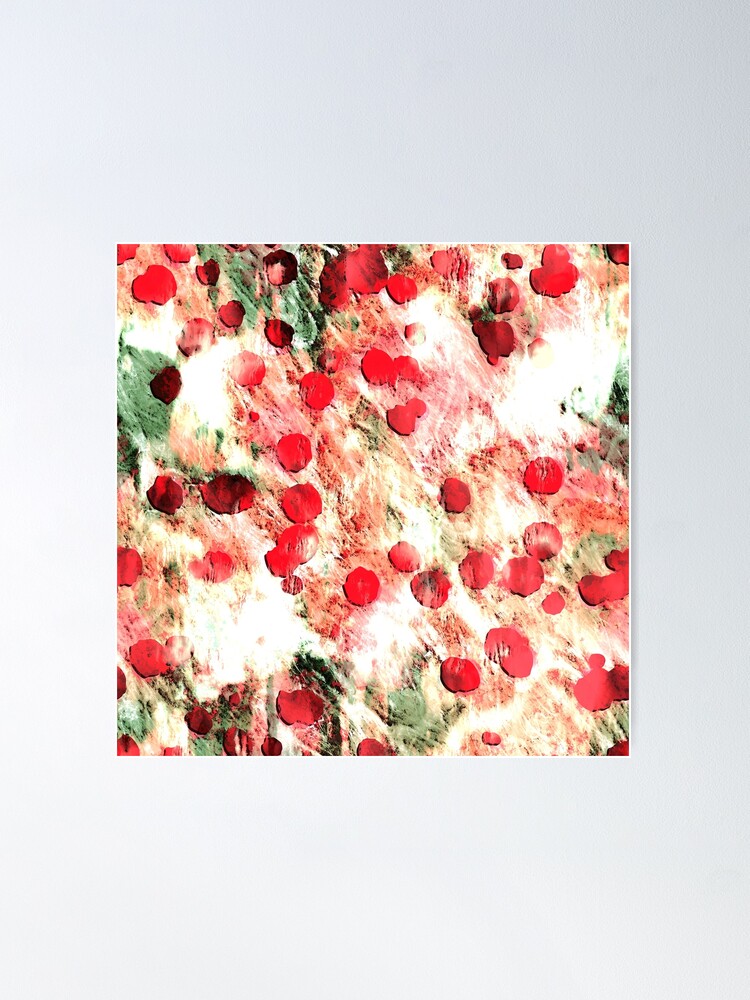 Alternate view of Pink Red Dirty Polka Dot Grunge Poster
