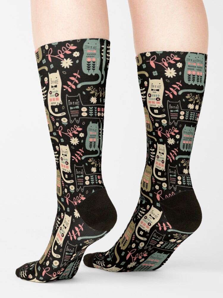 Alternate view of Cat Folk Socks