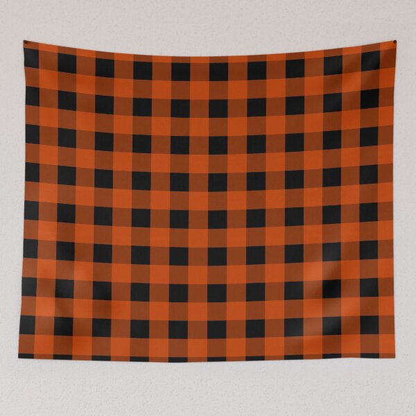 Aperçu de l'œuvre Plaid Buffalo Orange créée et vendue par RootSquare.