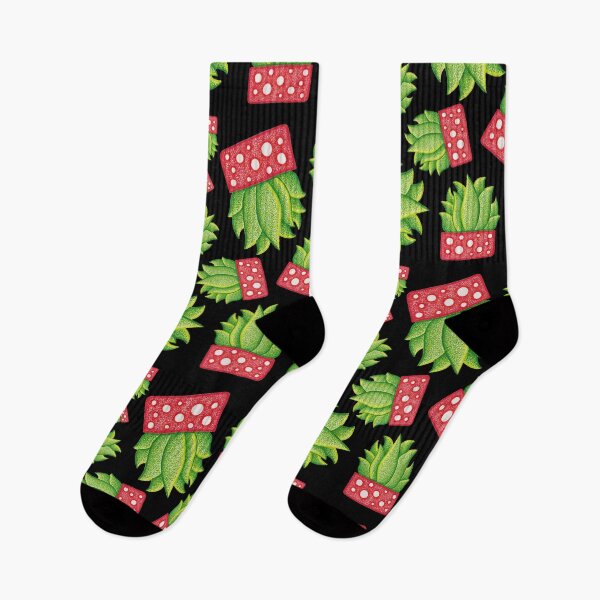 Item preview, Green succulent design with red flowerpot pointillism painting designed and sold by MitoP.