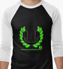 HEADPHONE WREATH - JULY 2012 MERCH - CRUNKECOWEAR.NET BEGREENRECORDS.NET Men's Baseball ¾ T-Shirt