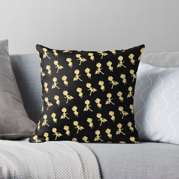 The Chase (Pattern - Golden Yellow & Black) Throw Pillow