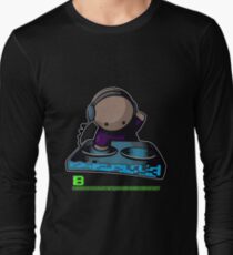 SIMPLE-CARTOON-DJ-GUY - JULY 2012 MERCH - CRUNKECOWEAR.NET BEGREENRECORDS.NET Long Sleeve T-Shirt