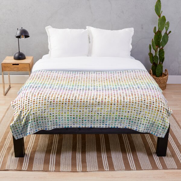 Animal Crossing Villager Rainbow Throw Blanket