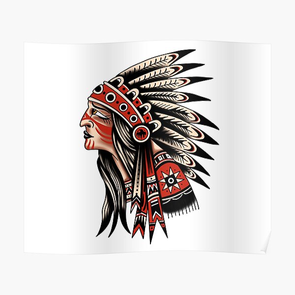 Indian Chief Tattoo Stock Illustrations  1851 Indian Chief Tattoo Stock  Illustrations Vectors  Clipart  Dreamstime