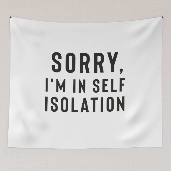 Item preview, Funny Sorry I'm in self-isolation sticker designed and sold by jozefds.