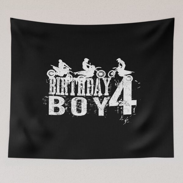 Item preview, Dirt Bike Birthday Boy 4 Years Old 4th B-day Boys Party graphic designed and sold by Grabitees.