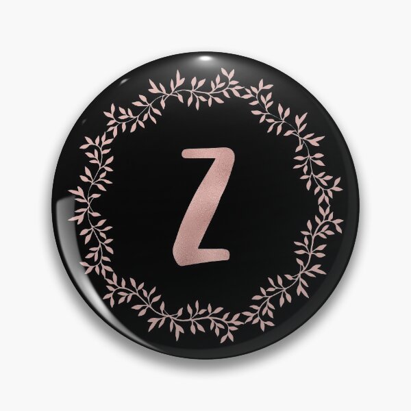 Item preview, Rose Gold Monogram Z - Blush Pink Letter Z on Black designed and sold by MysticMagpie.