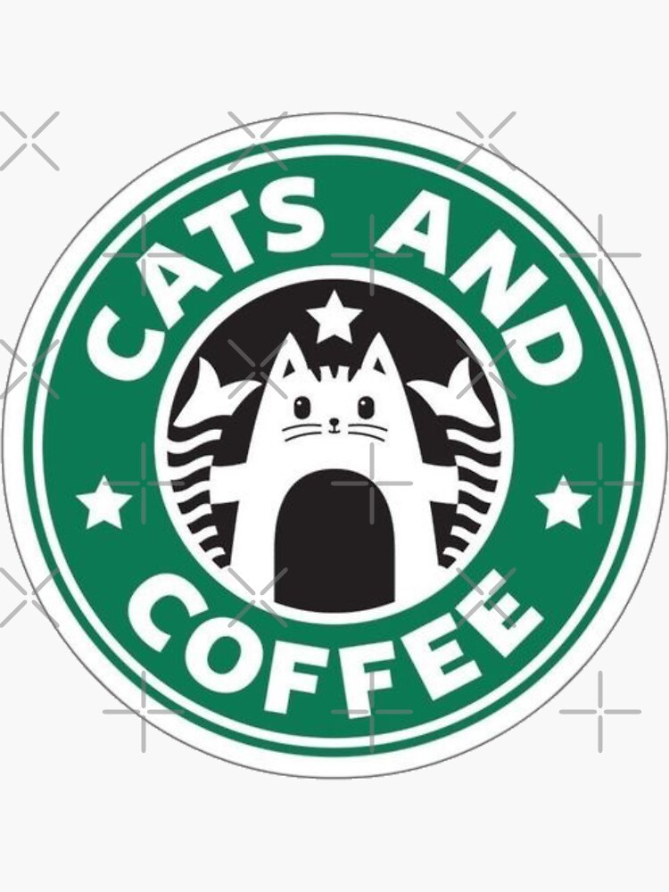 Discover Cat and coffee  sticker Stickers