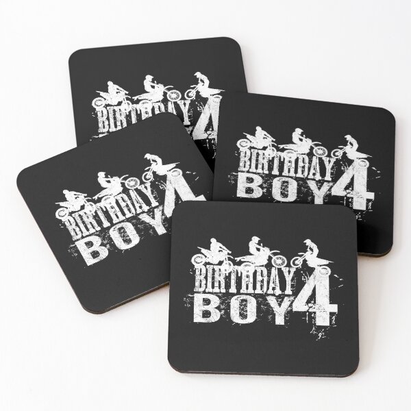 Item preview, Dirt Bike Birthday Boy 4 Years Old 4th B-day Boys Party graphic designed and sold by Grabitees.