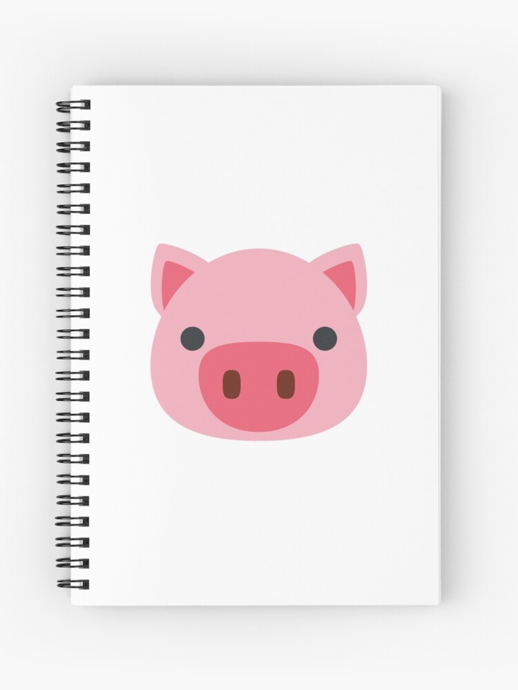 Cuaderno de espiral for Sale con la obra Emoji cara de cerdo de