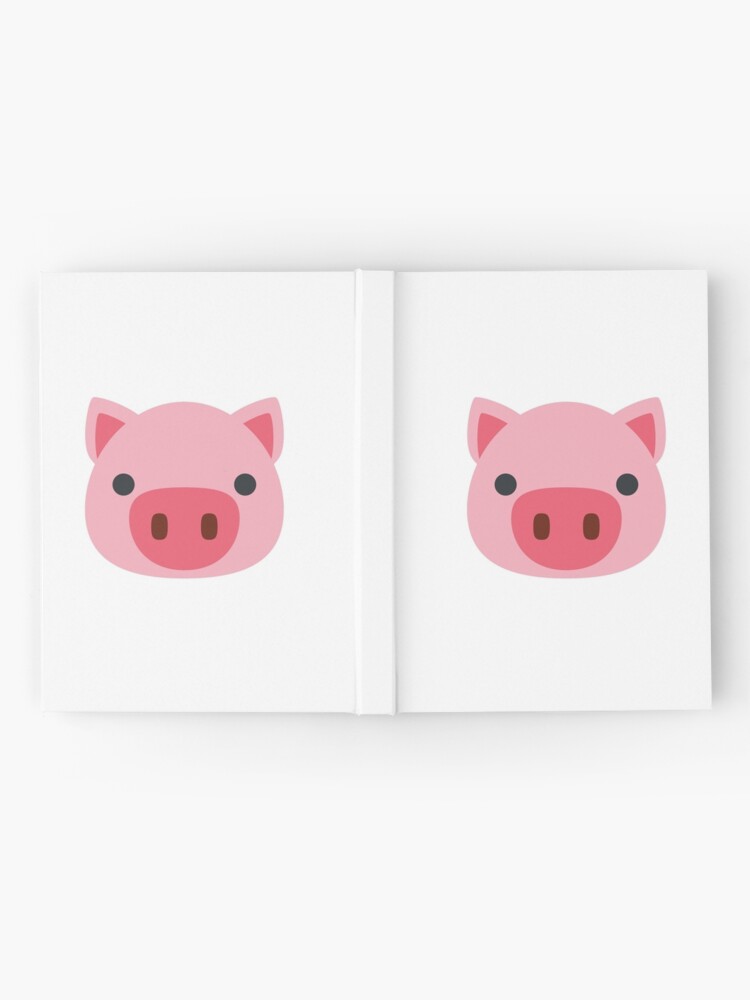 Cuaderno de tapa dura for Sale con la obra Emoji cara de cerdo