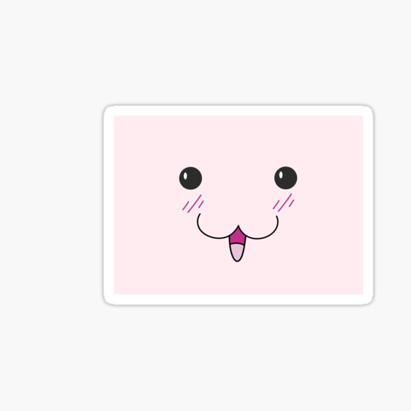 Visage rose Sticker