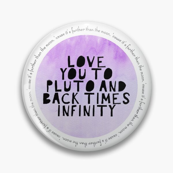 Item preview, Love you to Pluto and back purple watercolor design designed and sold by Lanie K Art.
