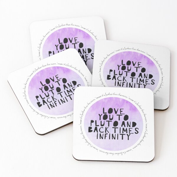 Item preview, Love you to Pluto and back purple watercolor design designed and sold by Lanie K Art.