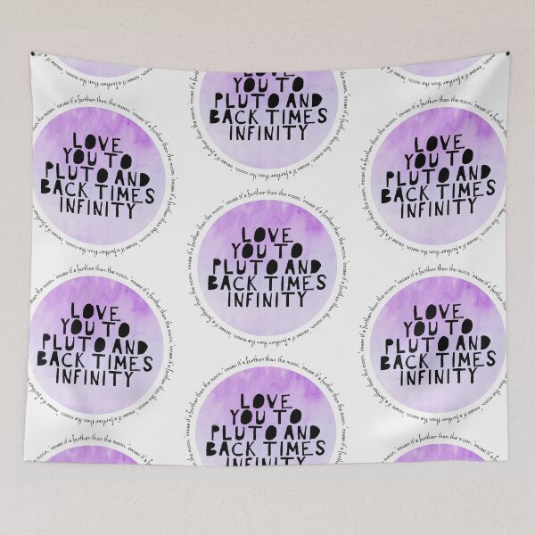 Item preview, Love you to Pluto and back purple watercolor design designed and sold by Lanie K Art.