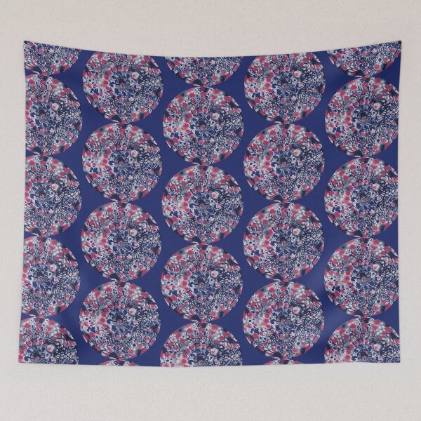 Item preview, Pink and Blue Prettiness Mandala designed and sold by EmilySutin.