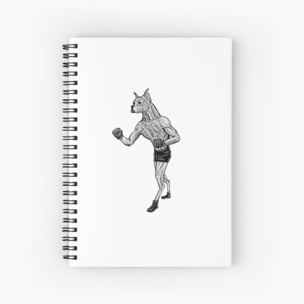 Athlete Boxer Dog Humor Old-Fashioned Spiral Notebook