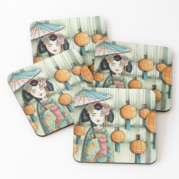 Item preview, Geisha with sunshade designed and sold by adeillustrator.