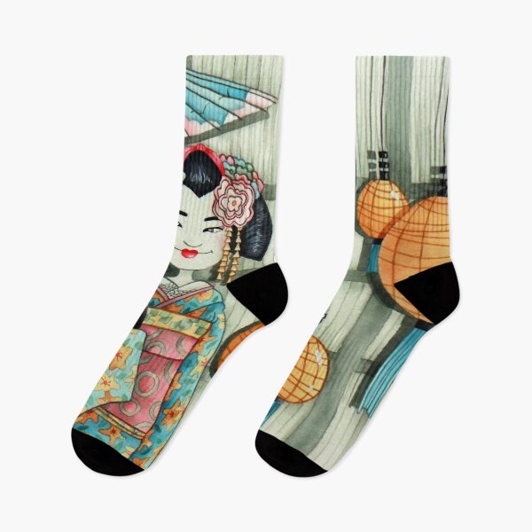 Item preview, Geisha with sunshade designed and sold by adeillustrator.