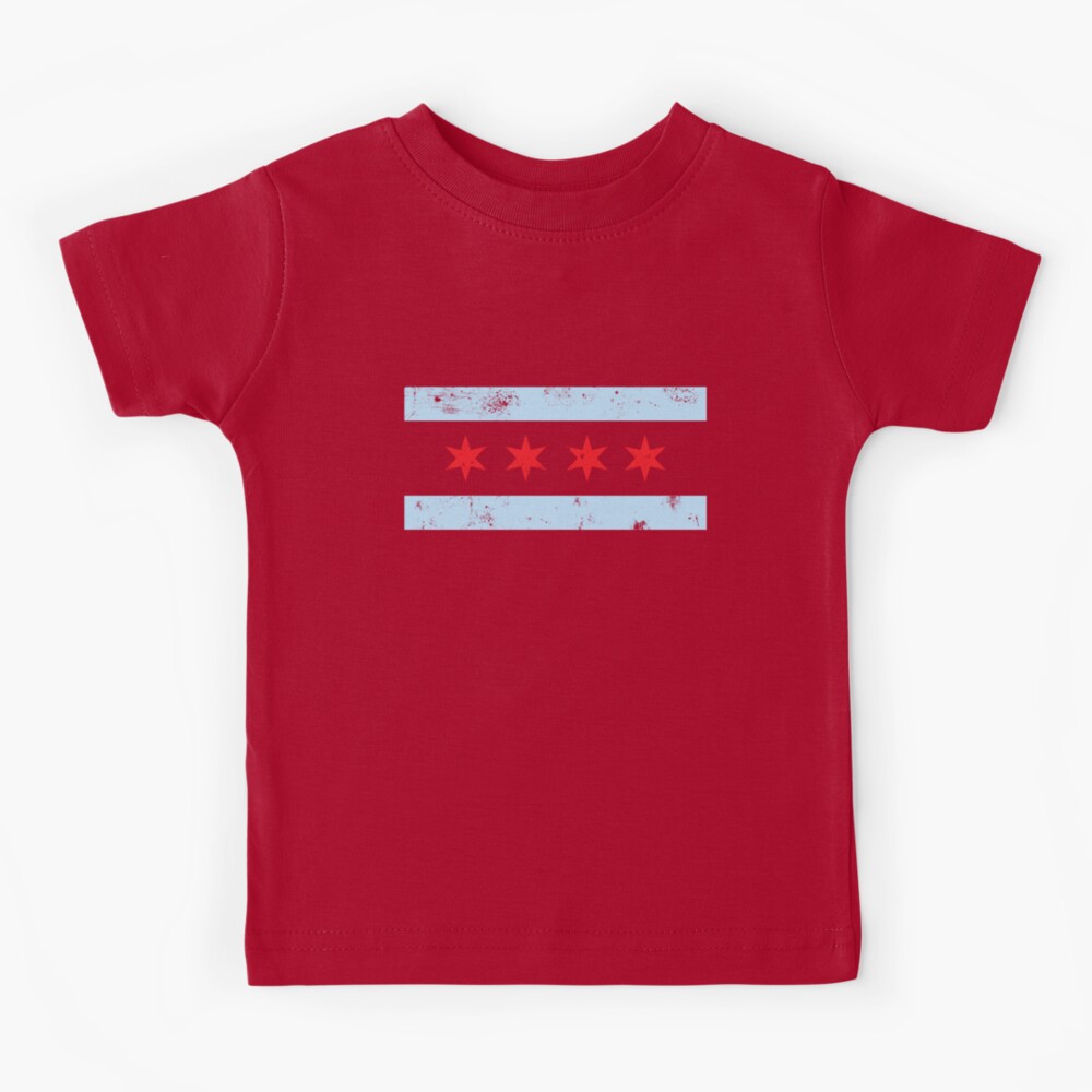 Chicago Flag Kids Tshirt 4 / Slate Blue