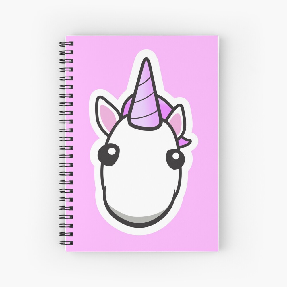 Unicorn Pet Adopt Me Spiral Notebook By Theresthisthing Redbubble - adopt me roblox unicorn pet