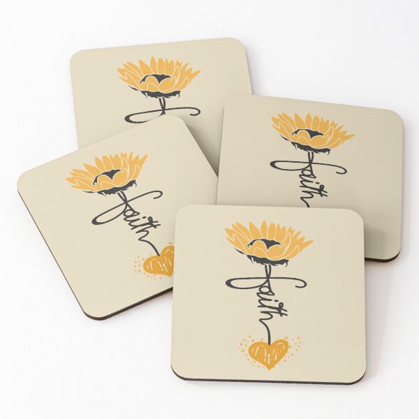 Item preview, Faith Sunflower with Heart designed and sold by motivateme.