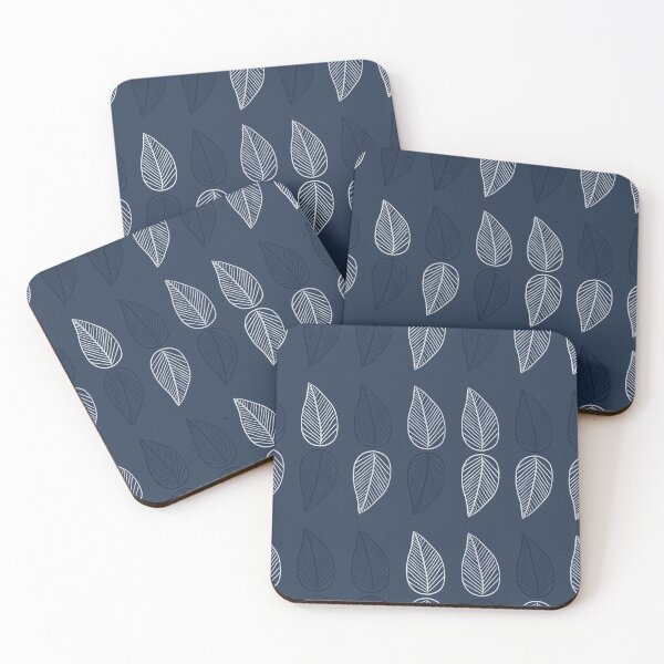 Item preview,  Skeleton Leaves in Indigo designed and sold by Annette Chabidon Studio.