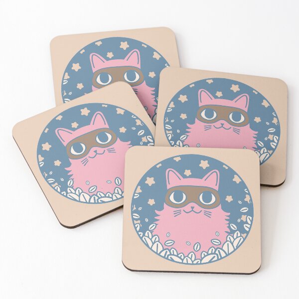 Cat Bandit IV Coasters (Set of 4)
