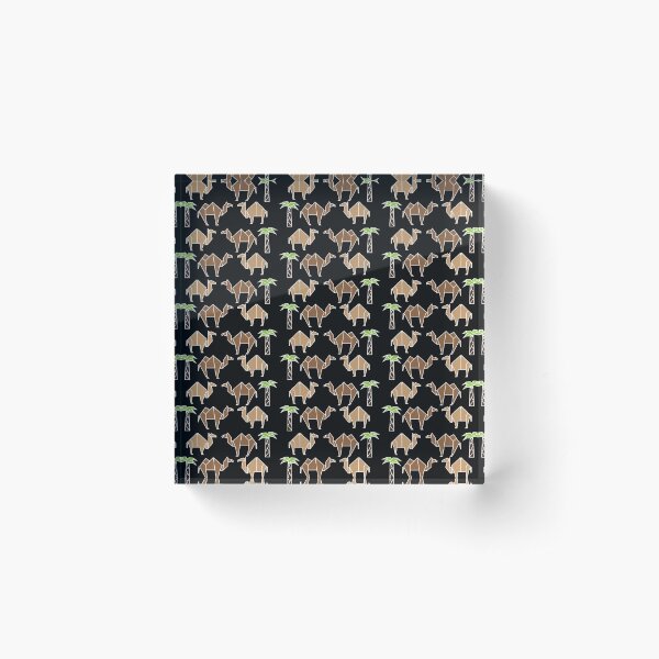 Item preview, Origami Camel Dromedary Pattern Color on Black designed and sold by Give Me that Pencil.