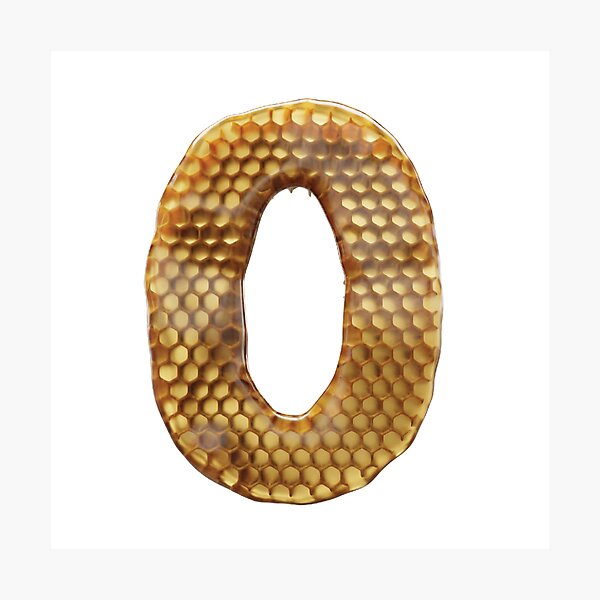 Item preview, 0 Number 3d Honey Numbers Font designed and sold by HelloFromAja.