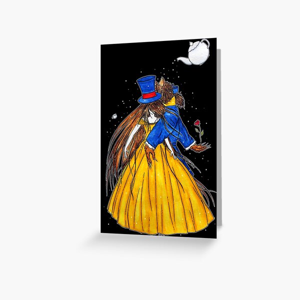Who is the Mad Hatter ? Beauty and the Beast Greeting Card