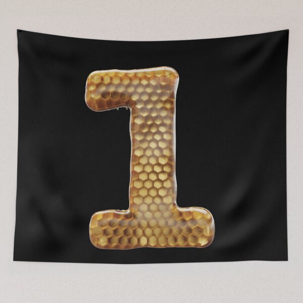 Item preview, 1 Number 3d Honey Numbers Font designed and sold by HelloFromAja.