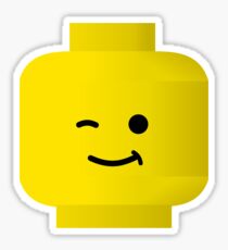 Minifig Winking Head by Customize My Minifig Sticker