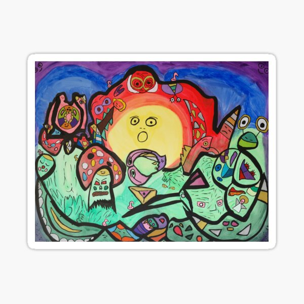 Whimsical symbiosis Sticker