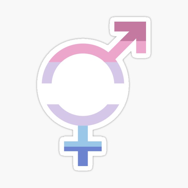 Bigender Symbol/Flag Sticker