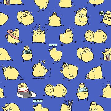 Artwork thumbnail, Fat Birdblob Pattern - Blue by Sabtastic
