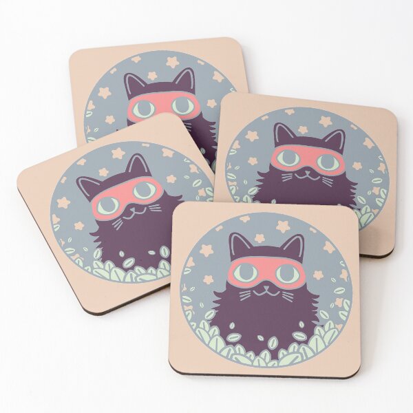 Cat Bandit III Coasters (Set of 4)