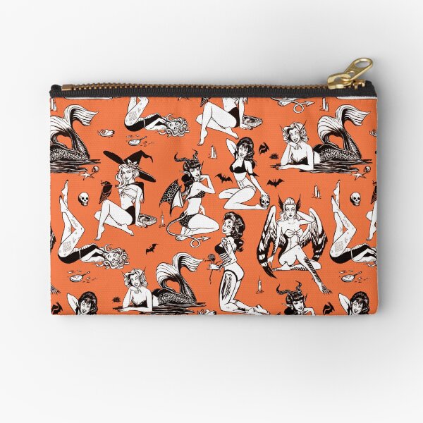 Monster Girl Pinup Pattern Zipper Pouch