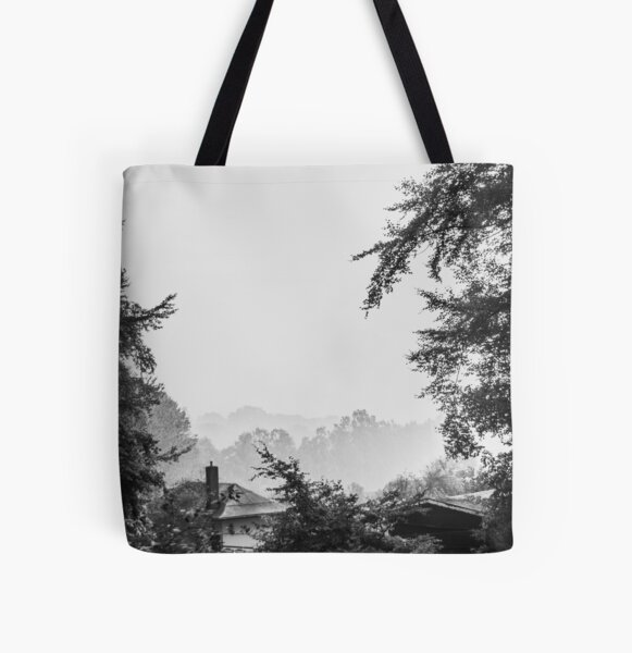 house in monochrome All Over Print Tote Bag