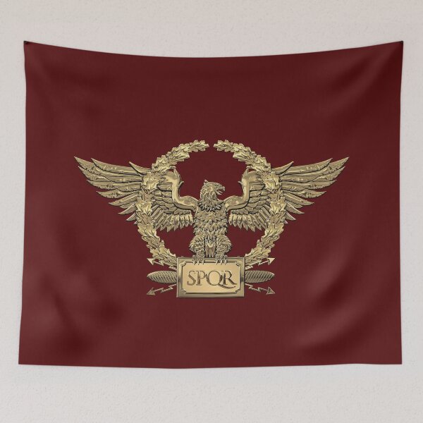 Item preview, Gold Roman Imperial Eagle - SPQR Special Edition over Red Velvet designed and sold by Serge Averbukh Art Studio.