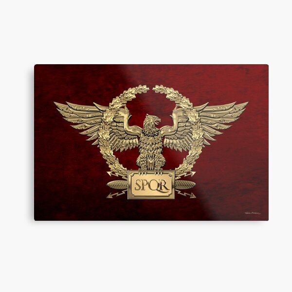 Item preview, Gold Roman Imperial Eagle - SPQR Special Edition over Red Velvet designed and sold by Serge Averbukh Art Studio.