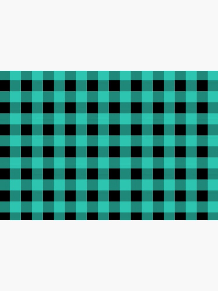 Turquoise Buffalo Plaid Pattern by RootSquare