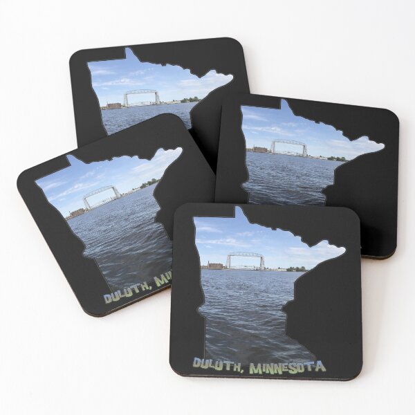 Item preview, Minnesota State Outline (Duluth and Aerial Lift Bridge) designed and sold by gorff.