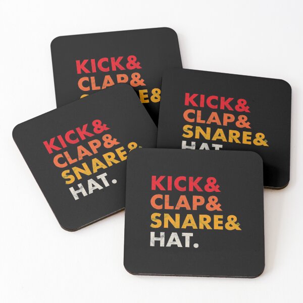 Item preview, Kick Clap Snare Hat Vintage Analog Drum Synth Producer Nerd design designed and sold by A-Fashion.