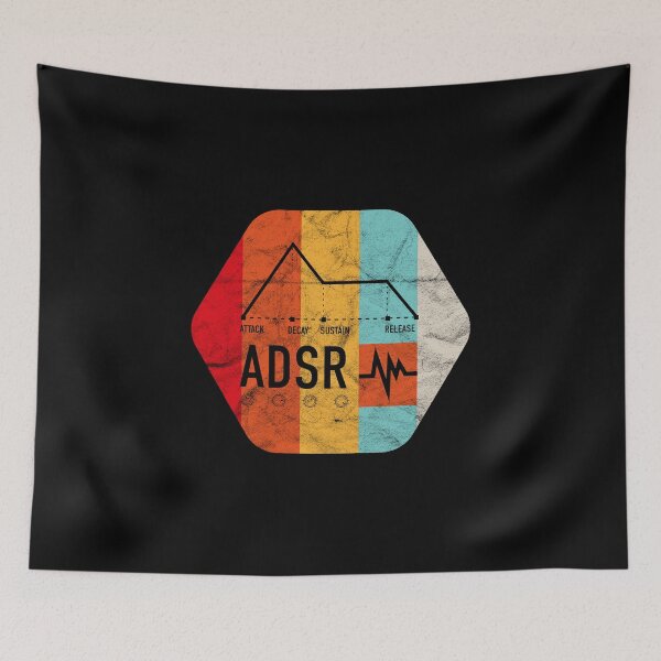Item preview, Analog Synth ADSR Envelope Producer Vintage Studio Gear Nerd design designed and sold by A-Fashion.