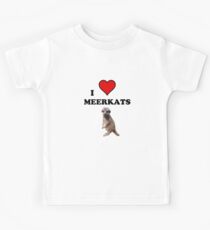 I Heart Meerkats (T-Shirt & Sticker ) Kids Tee