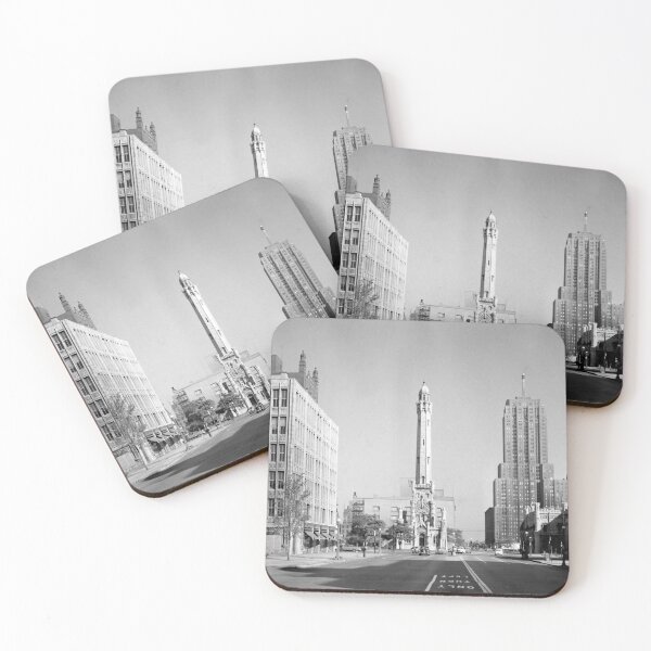 Item preview, Chicago iconic Water Tower landmark circa 1950 designed and sold by thearttist.