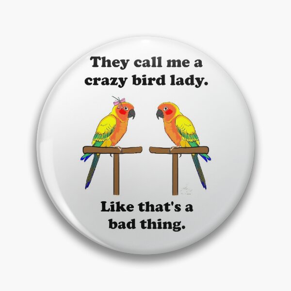 Item preview, Crazy Bird Lady with Sun Conures designed and sold by Laughing Parrot Studio.